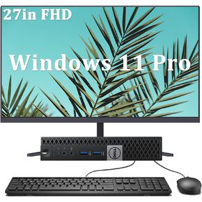 Dell OptiPlex 7040 mini PC Desktop with 27in LCD FHD Monitor, Intel Core i5-6500, 8GB RAM, 256GB SSD, Mouse and Keyboard, Windows 11 Pro (Renewed) in Kuwait