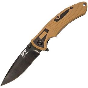 سكين Smith & Wesson M&P M2.0 6.89in S.S قابل للطي فائق الانزلاق مع شفرة نقطة إسقاط 2.75 بوصة ومقبض من الألومنيوم للاستخدام في الهواء الطلق والتكتيكي والبقاء وEDC in Kuwait