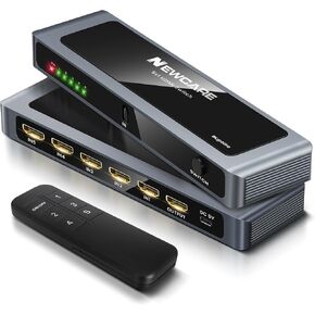 NEWCARE HDMI 2.1 Switch 3 في 1 خارج 4K @ 120 هرتز، الألومنيوم 3 منافذ HDMI Switcher Splitter مع جهاز التحكم عن بعد، يدعم 8K @ 60 هرتز 48 جيجابت في الثانية HDR10 + 3D Dolby VRR HDCP 2.3 للتلفزيون PS5 Xbox جهاز عرض الكمبيوتر المحمول in Kuwait