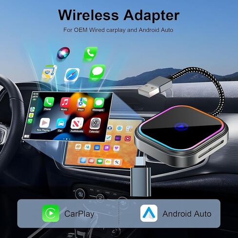 Wireless Carplay Adapter for Hyundai Kona 2017-2023 2024 2025, Effortlessly Convert Wired to Wireless CarPlay, Auto Adapter Car Play Dongle Accessories in Saudi Arabia