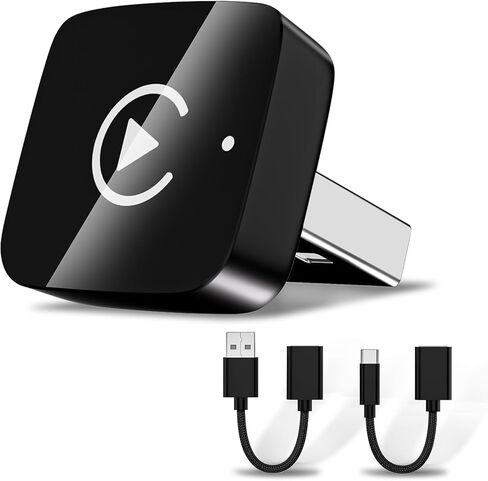 2 in 1 Wireless CarPlay and Android Auto Adapter for iPhone, Plug&Play Mini USB/USB C Car Play Adapter Fast and Stable Connection,No Delay Convert Wired to Wireless CarPlay for iPhone 8+/Android 11.0+ in Saudi Arabia