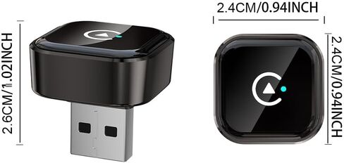 Generic Wireless CarPlay Adapter, 2-in-1 CarPlay & Android Auto Dongle, Compact Plug & Play Wireless Adapter with USB/USB-C Converter for CarPlay Vehicles in Saudi Arabia