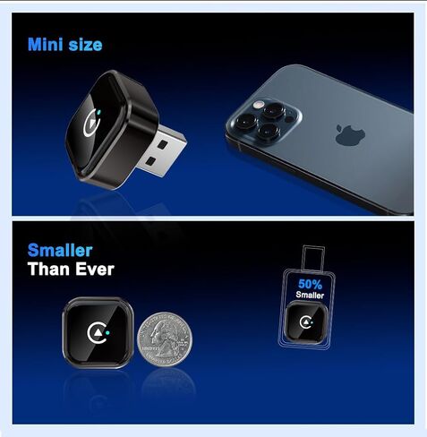 Generic Wireless CarPlay Adapter, 2-in-1 CarPlay & Android Auto Dongle, Compact Plug & Play Wireless Adapter with USB/USB-C Converter for CarPlay Vehicles in Saudi Arabia