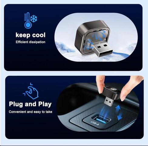 Generic Wireless CarPlay Adapter, 2-in-1 CarPlay & Android Auto Dongle, Compact Plug & Play Wireless Adapter with USB/USB-C Converter for CarPlay Vehicles in Saudi Arabia