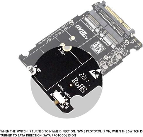 محول M.2 SSD إلى U.2 2in1 M.2 NVMe و-Bus NGFF SSD إلى محول PCI-E U.2 SFF-8639 محول PCIe M2، بدون غلاف in Kuwait