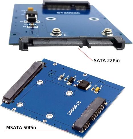 Slim Type 50Pin mSATA 3050 SSD 5x3cm to 2.5" SATA 3.0 22Pin Disk Adapter 6Gbps PCBA in Saudi Arabia