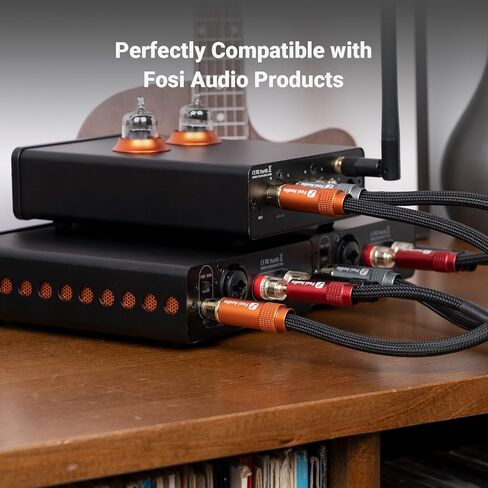 Fosi Audio BT20A MAX مضخم طاقة ستيريو، 300 وات × 2 مضخم صوت هاي فاي مع تقنية PFFB + كابل Fosi Audio 2RCA إلى 2RCA بطول 3.9 قدم، مطلي بالذهب 2 RCA ذكر إلى 2 RCA in Kuwait