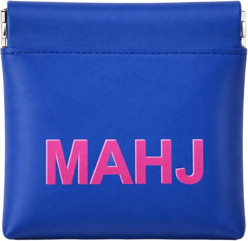 Mahjong Dice Bags 3.8 x 3.9 in PU Squeeze Mahjong Pouch Mini Dice Coin Tiles Purse for Board Game Party Travel (Pink,1 Pcs) in Saudi Arabia