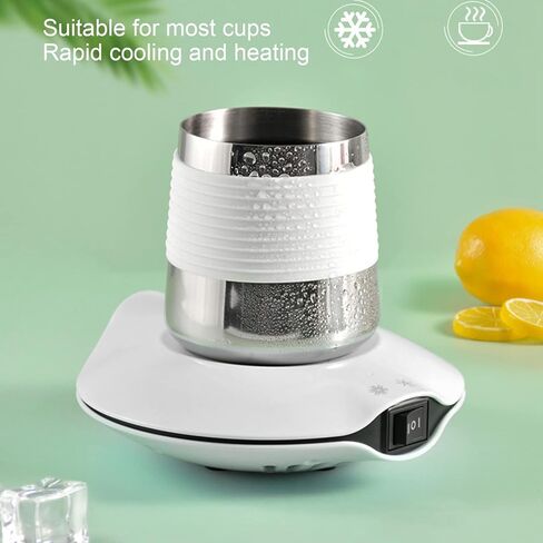 Tyenaza Coffee Warmer Constant Temperature Coasters Cooling Heating USB Warmer Cooler for Milk Tea Coffee Mug White in Saudi Arabia