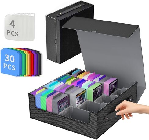 Trading Card Storage Box, MTG Deck Boxs, Card Storages Boxes, Baseball Cards Storage Boxs, Commander Decks Boxes, Sports Cards Storages, Mtg Commander Deckes Boxes,Deck Boxss Mtg (Black and Grey) in Saudi Arabia