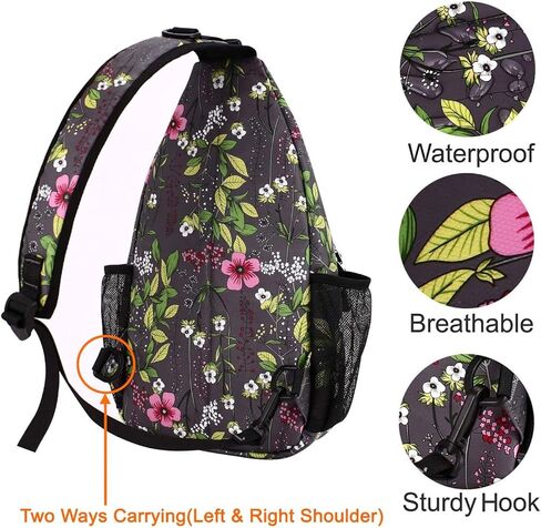 MOSISO Sling Backpack,Travel Hiking Daypack Periwinkle Crossbody Shoulder Bag, Gray in Saudi Arabia