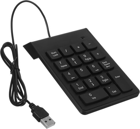 Veemoon USB لوحة المفاتيح الرقمية السلكية 19 مفتاح لوحة المفاتيح لوحة المفاتيح لأجهزة الكمبيوتر المحمول مكتب المحاسبة المالية استخدام USB المحمولة Numpad متوافق مع الكمبيوتر المحمول سطح المكتب in Saudi Arabia