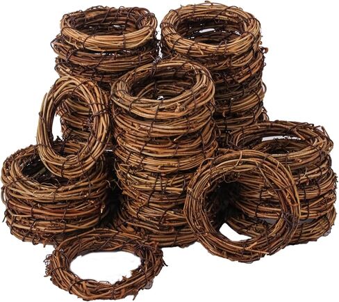 7 PCS Natural Grapevine Wreaths - 12 Inch Beautiful Vine Branch Wreath, Rattan Wreath, Grapevines Wreath Bulk, Ideal for DIY Crafts and Christmas Decorations, Ideal for Outdoor and Indoor Use in Saudi Arabia