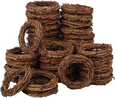 7 PCS Natural Grapevine Wreaths - 12 Inch Beautiful Vine Branch Wreath, Rattan Wreath, Grapevines Wreath Bulk, Ideal for DIY Crafts and Christmas Decorations, Ideal for Outdoor and Indoor Use in Saudi Arabia