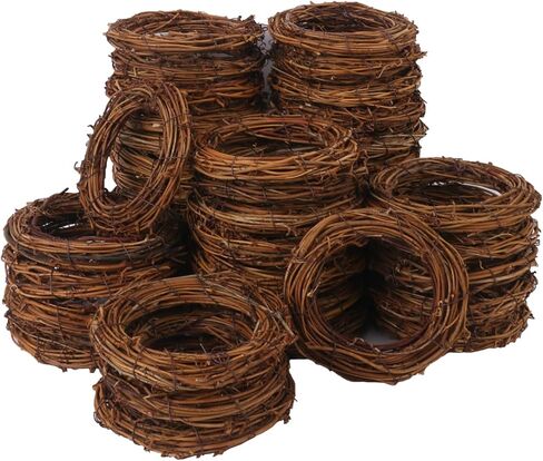 7 PCS Natural Grapevine Wreaths - 12 Inch Beautiful Vine Branch Wreath, Rattan Wreath, Grapevines Wreath Bulk, Ideal for DIY Crafts and Christmas Decorations, Ideal for Outdoor and Indoor Use in Saudi Arabia