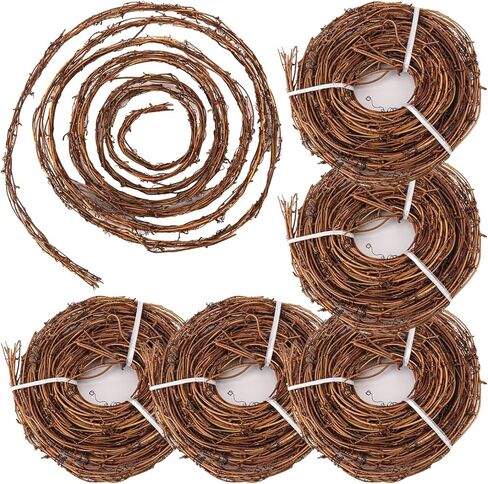 7 PCS Natural Grapevine Wreaths - 12 Inch Beautiful Vine Branch Wreath, Rattan Wreath, Grapevines Wreath Bulk, Ideal for DIY Crafts and Christmas Decorations, Ideal for Outdoor and Indoor Use in Saudi Arabia