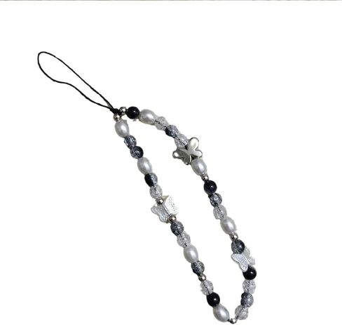 Charms Cute Beaded Lanyard Wrist Strap Aesthetic Cell Keychain Cute Charms for Women in Saudi Arabia