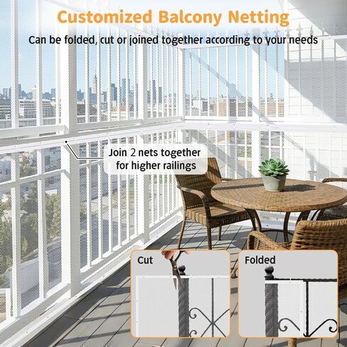 South to East Banister Guard for Baby, 15ft x 3ft Child Safety Net, Balcony Netting for Pets, Stair Railing Cover Baby Proofing, No Drilling, Stairway Mesh Netting Indoor Outdoor for Kids, Pets, Toys | Balcony Netting, Stair Railing Cover Baby Proofing, N in Saudi Arabia