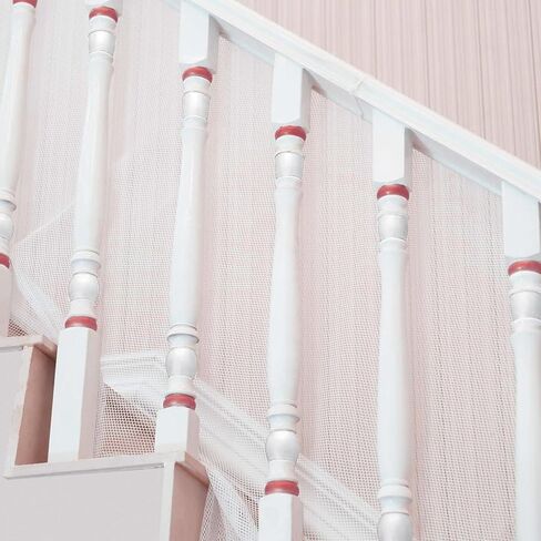 South to East Banister Guard for Baby, 15ft x 3ft Child Safety Net, Balcony Netting for Pets, Stair Railing Cover Baby Proofing, No Drilling, Stairway Mesh Netting Indoor Outdoor for Kids, Pets, Toys | Balcony Netting, Stair Railing Cover Baby Proofing, N in Saudi Arabia
