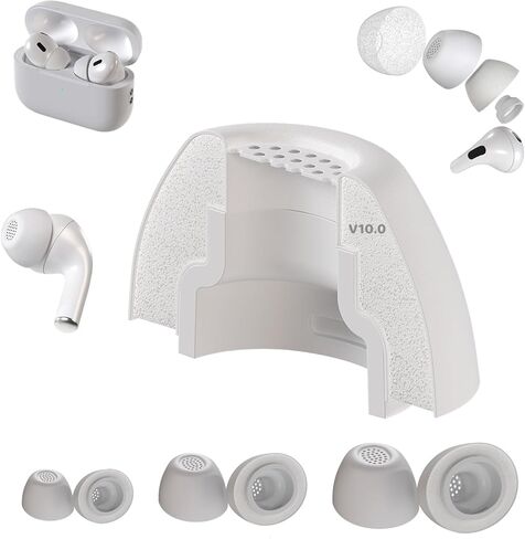 أطراف أذن بديلة من إسفنج الذاكرة AirFoams Pro Active Ultra V10.0 لأجهزة AirPods Pro 1 و2 - درع سيليكون ناعم، ملاءمة آمنة ومريحة، إلغاء الضوضاء، استبدال مدى الحياة (3 أزواج - S/M/L) in Kuwait
