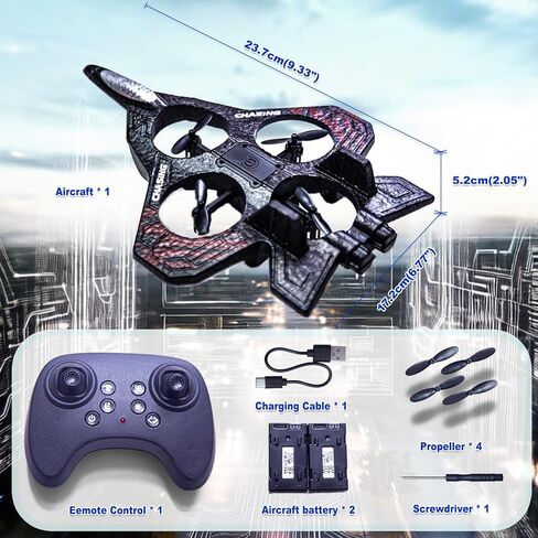 طائرة رغوية تعمل بالتحكم عن بعد، طائرات تحكم عن بعد مع أضواء LED طائرة مقاتلة للرحلات الليلية في الهواء الطلق بزاوية 360 درجة لعبة طائرة بدون طيار للبالغين المبتدئين in Kuwait