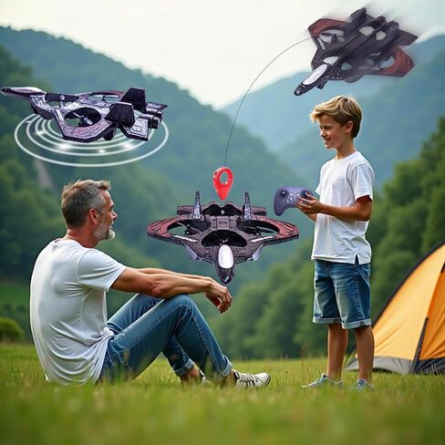 طائرة رغوية تعمل بالتحكم عن بعد، طائرات تحكم عن بعد مع أضواء LED طائرة مقاتلة للرحلات الليلية في الهواء الطلق بزاوية 360 درجة لعبة طائرة بدون طيار للبالغين المبتدئين in Kuwait