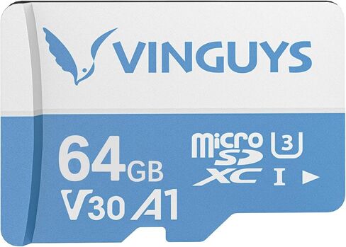 64GB TF Card, No Cloud Subscription Needed Anymore, Ideal for Bird Feeder Camera, Up to 4K Bird Video Recording, Full HD, Up to100MB/s, U3, V30, A1, High-Speed TF Card in Saudi Arabia