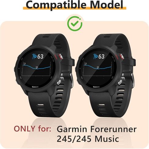 4 قطع من حافظة واقي شاشة الموسيقى Garmin Forerunner 245/245، ملحقات حماية ممتصة للصدمات من مادة TPU الناعمة المضادة للخدش in Kuwait