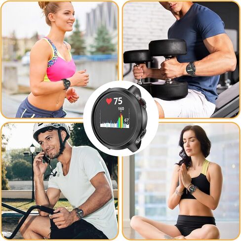 4 قطع من حافظة واقي شاشة الموسيقى Garmin Forerunner 245/245، ملحقات حماية ممتصة للصدمات من مادة TPU الناعمة المضادة للخدش in Kuwait