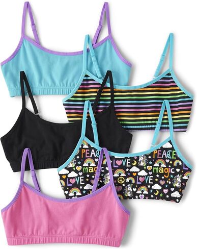 The Children's Place,Girls,Bralette,Lovely Lavander 5-Pack,Medium in Saudi Arabia