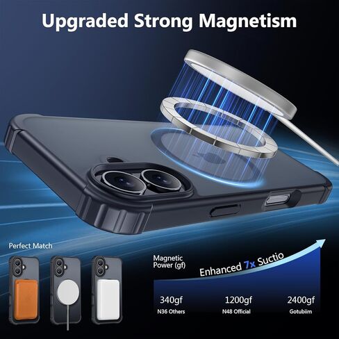 for iPhone 17 Case [Compatible with MagSafe] [2X Screen Protectors] [Military Grade Drop Tested] Heavy Duty Magnetic Phone Case for iPhone 17 6.3",Black in Saudi Arabia