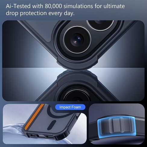 for iPhone 17 Case [Compatible with MagSafe] [2X Screen Protectors] [Military Grade Drop Tested] Heavy Duty Magnetic Phone Case for iPhone 17 6.3",Black in Saudi Arabia