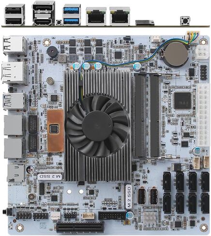 i5-8265U NAS Mini ITX اللوحة الأم 8 Bay SATA 3.0، اللوحة الرئيسية NAS مع 2xi226-V 2.5GbE LAN، 2xM.2 NVMe PCIe3.0 x2، 4K HD+DP NAS MOBO، PCI-E x4، هيكلي بدون ذاكرة وصول عشوائي ولا SSD in Kuwait