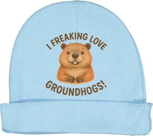 قبعة صغيرة للأطفال من Inktastic I Freaking Love Groundhogs المضحكة ليوم جرذ الأرض in Kuwait