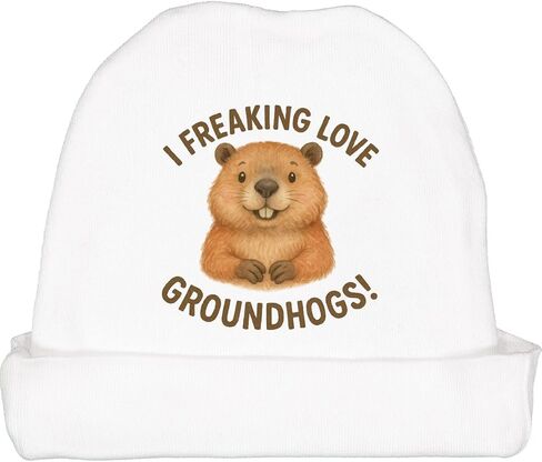 قبعة صغيرة للأطفال من Inktastic I Freaking Love Groundhogs المضحكة ليوم جرذ الأرض in Kuwait