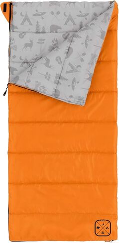 CORE 50 Degree Youth Sleeping Bag | Lightweight & Compact for Boys & Girls | Perfect for Indoor or Outdoor Use, Camping, Backpacking, Hiking, & Sleepovers | Ideal for Warm & Cooler 3 Season Weather in Saudi Arabia