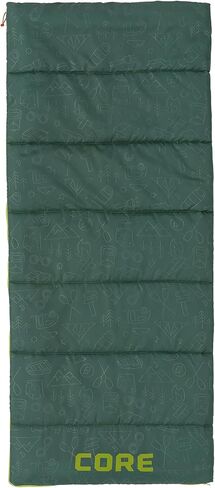 CORE 50 Degree Youth Sleeping Bag | Lightweight & Compact for Boys & Girls | Perfect for Indoor or Outdoor Use, Camping, Backpacking, Hiking, & Sleepovers | Ideal for Warm & Cooler 3 Season Weather in Saudi Arabia