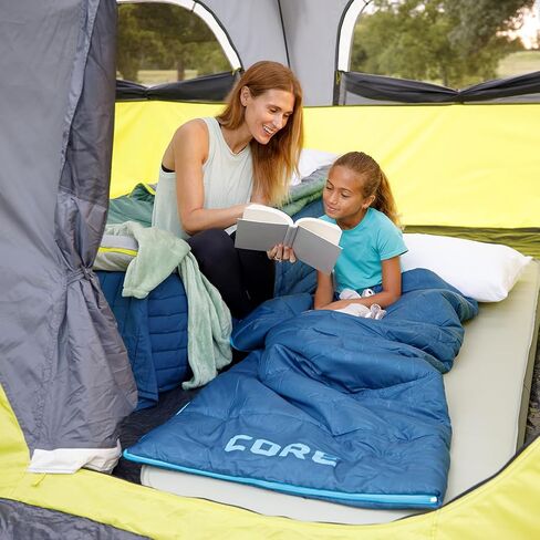 CORE 50 Degree Youth Sleeping Bag | Lightweight & Compact for Boys & Girls | Perfect for Indoor or Outdoor Use, Camping, Backpacking, Hiking, & Sleepovers | Ideal for Warm & Cooler 3 Season Weather in Saudi Arabia