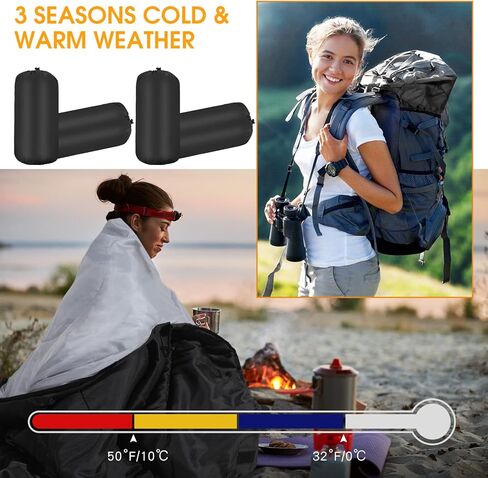 Macarrie 48 Pcs Winter Sleeping Bags Bulk for Adults Homeless 4 Season Warm Cold Weather Sleeping Bags with Compression Sack Lightweight Portable Waterproof for Donation Hiking Outdoor in Saudi Arabia