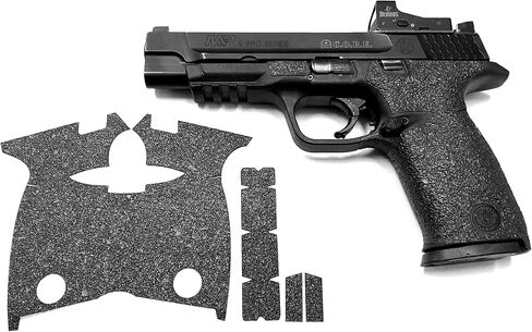 Handleitgrips Gun Grip Tape Wrap for Smith & Wesson كامل الحجم M&P 9mm و 40، تحسينات قبضة المسدس المطاطية المزخرفة، أجزاء المسدس، ملحقات الرماية، in Kuwait