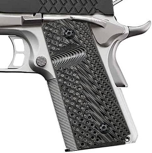 Cool Hand 1911 G10 Grips, Compact/Officer/Kimber Ultra Carry ii, Black Pistol Grips Screws Included, OPS Texture,1/4" Thin in Saudi Arabia