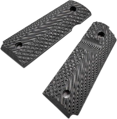 Cool Hand 1911 G10 Grips, Compact/Officer/Kimber Ultra Carry ii, Black Pistol Grips Screws Included, OPS Texture,1/4" Thin in Saudi Arabia