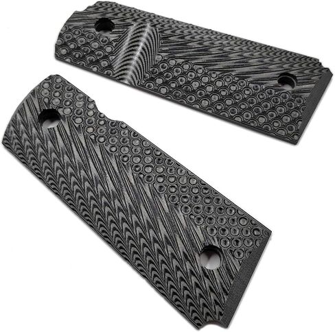 Cool Hand 1911 G10 Grips, Compact/Officer/Kimber Ultra Carry ii, Black Pistol Grips Screws Included, OPS Texture,1/4" Thin in Saudi Arabia