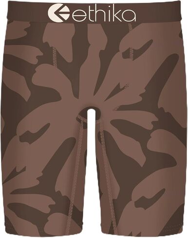 Ethika Men’s Boxer Brief, Knee Length, 4-Way Stretch Performance Underwear with Graphic Prints - Hibiscus Bloom in Saudi Arabia
