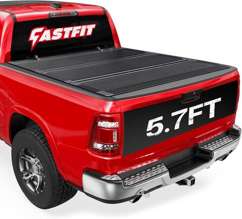 غطاء تونيو منخفض المستوى من FASTFIT HTL لـ 2009-2025 دودج رام 1500 مع سرير 5'7 بوصة (67 بوصة) مع صندوق رام | غطاء سرير شاحنة صلب ثلاثي الطي FRP in Kuwait
