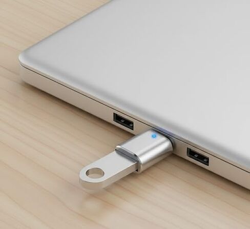 2-حزمة محول OTG من الألومنيوم الفضي من USB C إلى USB 3.0 مع ضوء LED لجهاز من النوع C in Kuwait