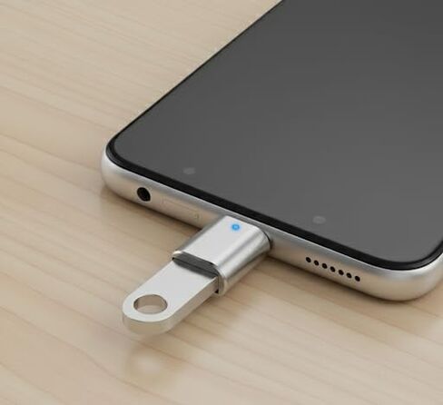 2-حزمة محول OTG من الألومنيوم الفضي من USB C إلى USB 3.0 مع ضوء LED لجهاز من النوع C in Kuwait