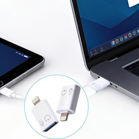 قطعتان من محول Lightning ذكر إلى USB أنثى كابل مزامنة بيانات OTG، محول Lightning إلى USB A لهاتف iPhone 14/13/11/12/Pro Max/Mini/XR/X/XS/8/7، يناسب قارئ بطاقات لوحة المفاتيح MIDI وماوس الكاميرا in Kuwait
