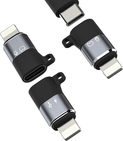 محول OTG Audio USB C إلى Lightning لهاتف Iphone 14 13 Pro Max (3 عبوات) لكابل شاحن ذكر ذكر الإضاءة من نوع Apple Type C للهاتف المحمول Tipo Drive Connect محول Thunderbolt Dongle بيانات سماعة الرأس لجهاز iPad in Kuwait