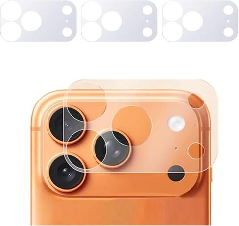 واقي عدسة الكاميرا المجوفة لهاتف iPhone 17 Pro Max، عالي الدقة لامع ورفيع للغاية - 3 عبوات/شفاف in Saudi Arabia